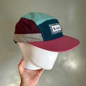 COTOPAXI Altitude Tech 5 Panel Cap Hat Abyss Sangria Nylon Gorp Hiking Outdoors